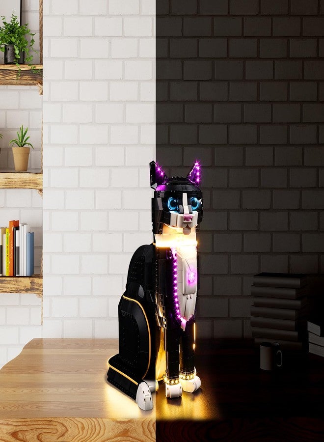 طقم إضاءة LED من BrickSoul متوافق مع ليغو 21349، طقم إضاءة متوافق مع بناء Tuxedo Cat، الإضاءة فقط (النموذج غير متضمن)، هدية رائعة لمحبي الأعمال اليدوية، إصدار كلاسيكي - Image 5